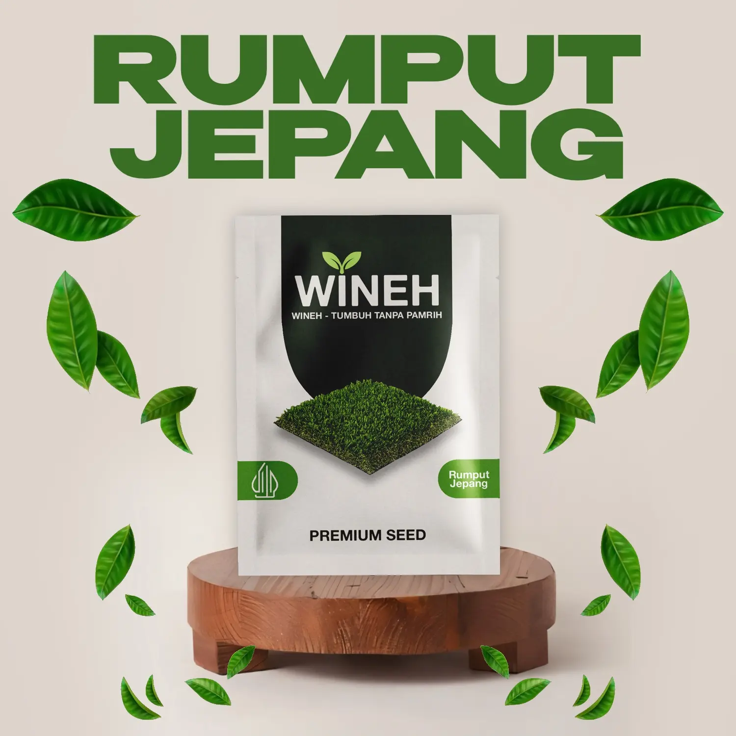 Wineh - Benih Rumput Jepang - 2200 Biji - Ideal untuk Taman & Lapangan Golf - Premium Seed - Fleksibel untuk Pertanian Rumput