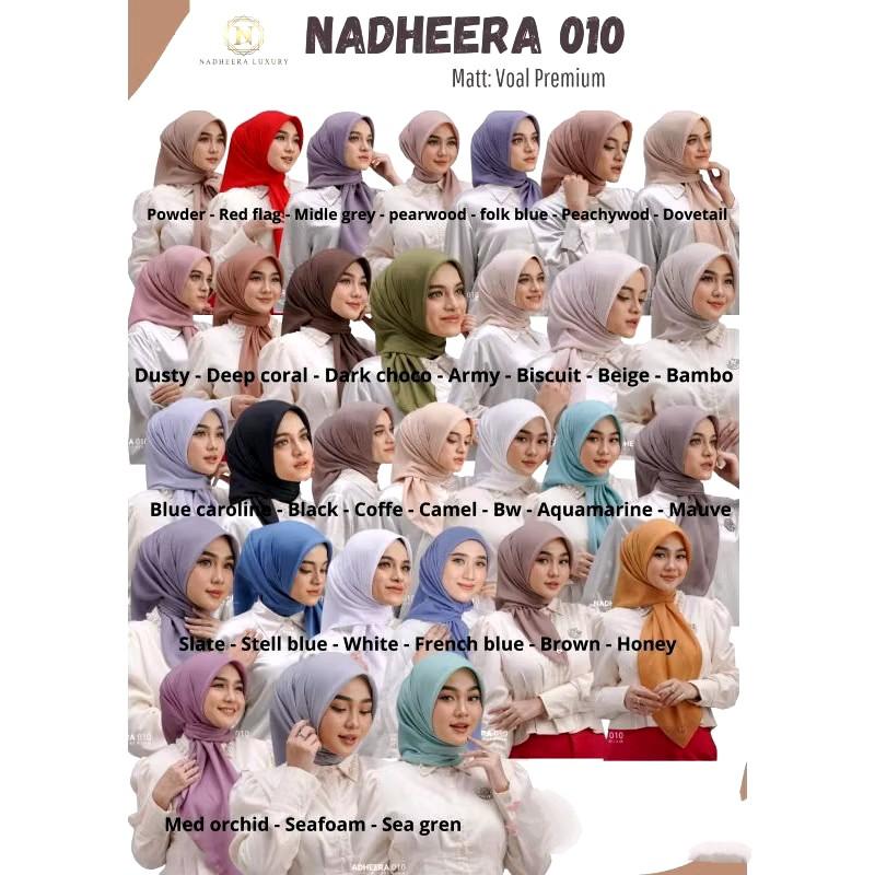 Hijab Nadheera 010 ori Nadheera Luxury bahan voal premium adem tegak paripurna ( READY STOK SIAP KIRIM) 2