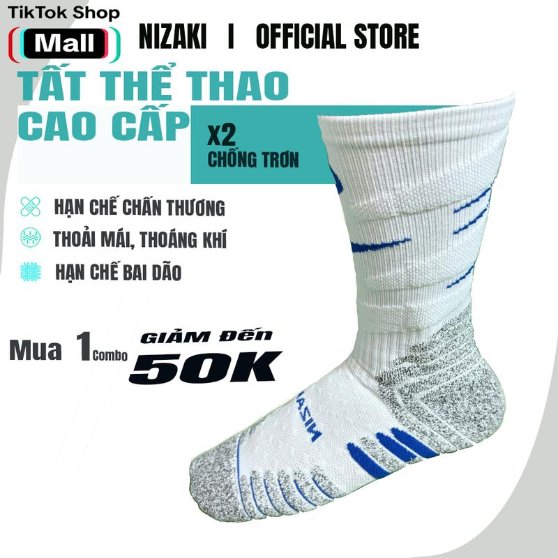 [Combo 5] Tất Chống Trơn Nizaki Sport 6 Chính Hãng- Công Nghệ Nano Grip Cao Cấp Thoáng Khí Ngăn Ngừa Chấn Thương Khi Chơi Pickle Ball, Bóng Đá, Bóng Chuyền, Cầu Lông, Tennis...