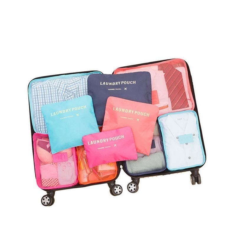 Product Introduction of 6 Pcs Set Travel luggage Organizer Clothes Luggage Packing Cubes Clothing Sorting Packages Organizer Box 24