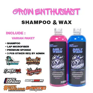 Paket Shampo Motor Dan Mobil 250ml Free Sponge Wash+Lap Microfiber GROW ENTHUSIAST