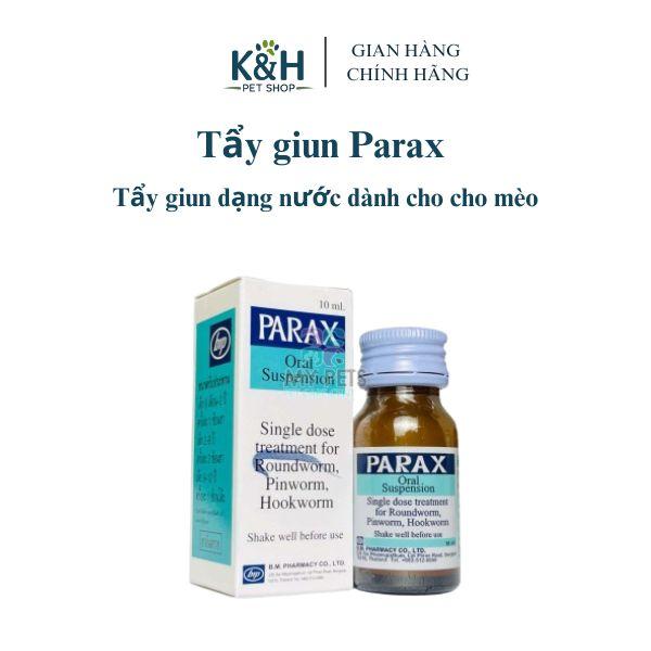Parax- siro tẩy giun cho thú cưng chó mèo tặng kèm bơm