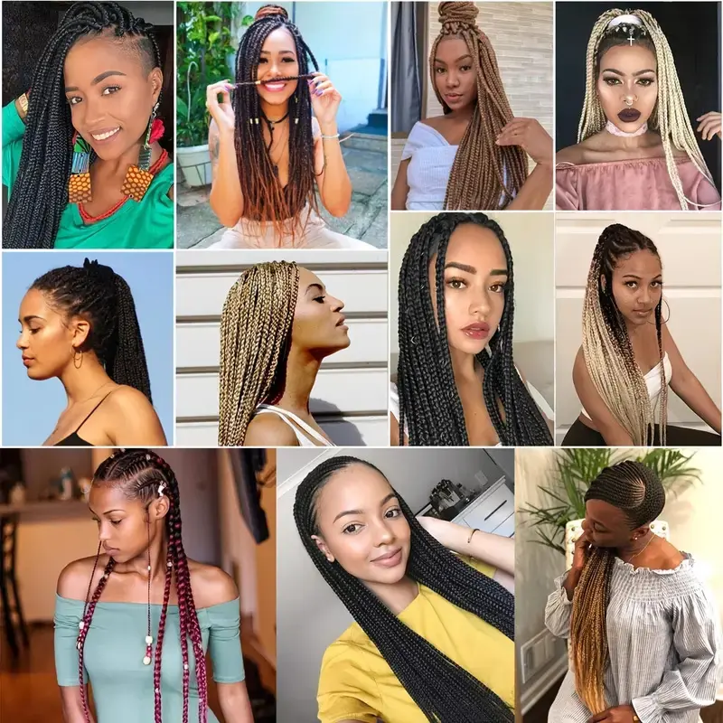 Tóc Nối, Phong Cách Dreadlocks, Tóc Bện, Dài 26inch 8