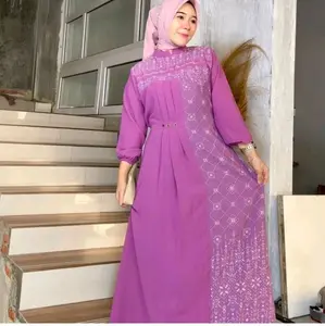 gamis panjang wanita muslim kekinian random
