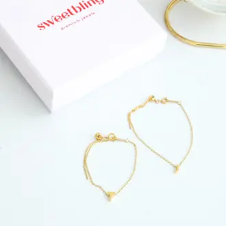 Sweetbling • Micro Initial Letter Drawstring Bracelet