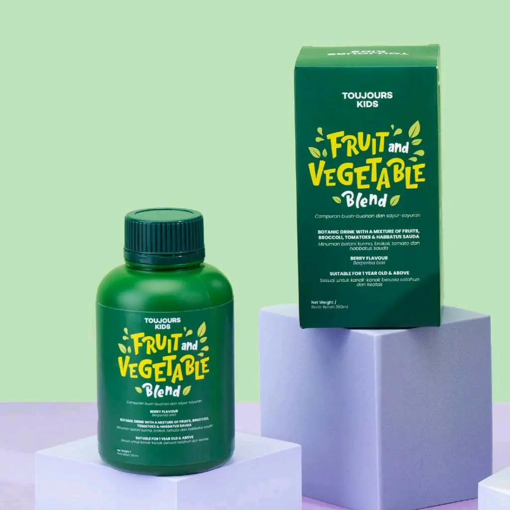 Toujours Kids Fruit & Vegetable Blend 350ml (Berry Flavour) | Hanis Zalikha | Halal