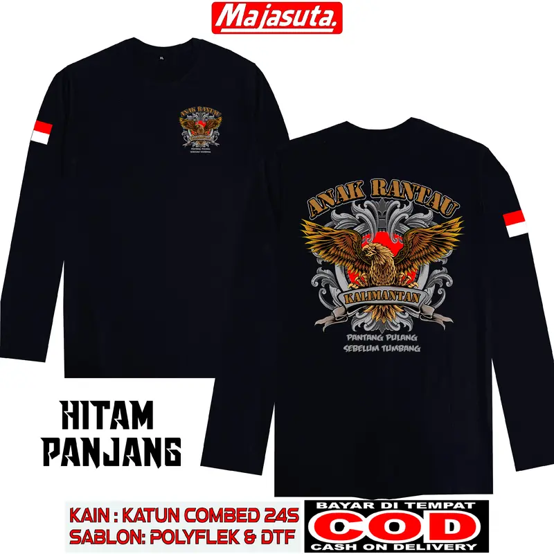 KAOS ANAK RANTAU KALIMANTAN C1 BAHAN KATUN COMBET 24S BISA COD KAOS KEREN KAOS DISTRO SABLON DTF 4