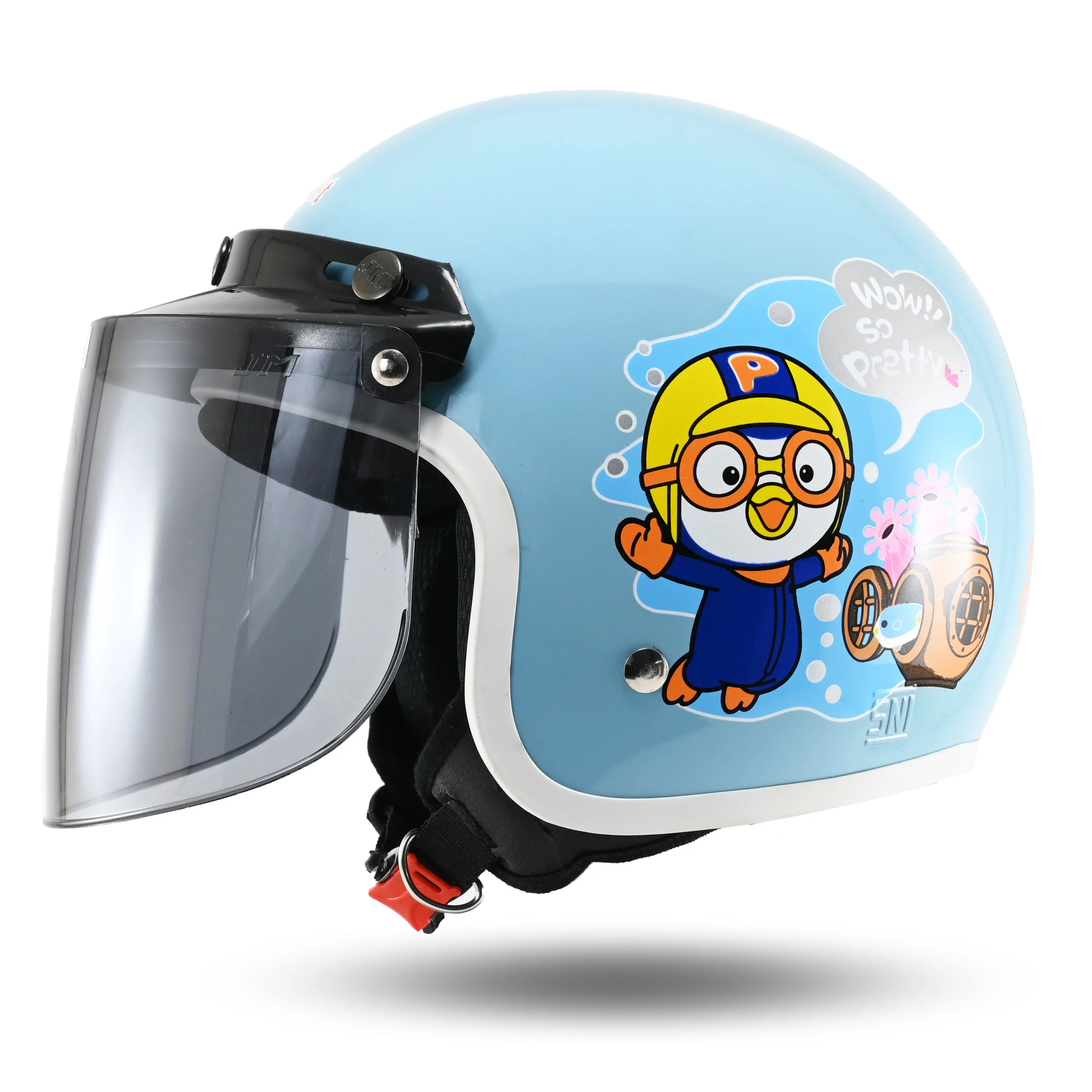 Helm Anak Bagus Karakter Kartun Motif Lucu Dino SNI Helmet Kaca Motorcycle