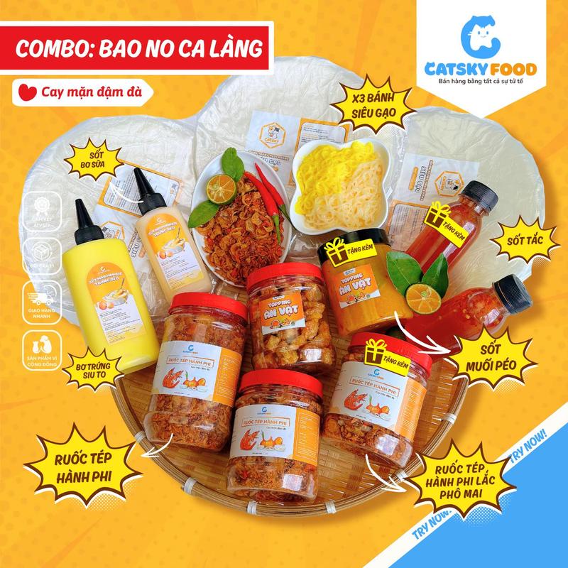 Combo  [TỔNG HỢP] Bánh Tráng Phơi Sương Bơ Ruốc Tép Khô Hành Phi Hương Vị Đậm Đà, Bơ Đặc Quánh không tanh, Tặng Thêm Topping siêu ngon, Snack anvat banhtrangphoibo
