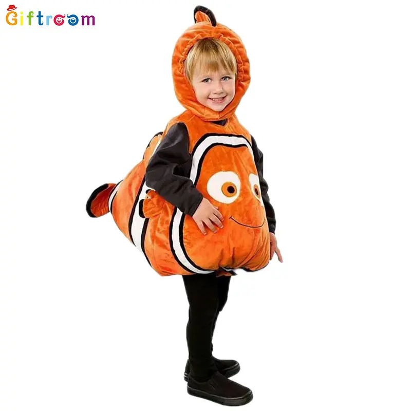 Children's Halloween Costume Undersea Story Same Style Nemo Clownfish Bag Fishtail Vest Cartoon Performance Wear