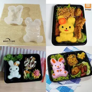 Cetakan Nasi Bento Pudding Jelly Besar Karakter Kelinci Boneka Kura Kuara