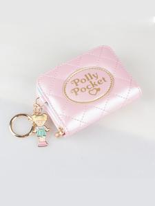 Cartera acolchada de alta calidad, tarjetero y monedero personalizados a la moda, diseño con ventana para identificación, elegante y práctico