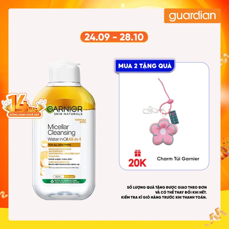 Nước Tẩy Trang Cho Da Khô Và Trang Điểm Lâu Trôi Micellar Water Oil Infused Garnier