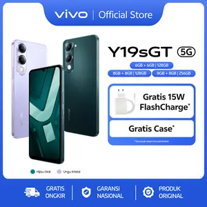 [Online Exclusive] vivo Y19sGT 5G - Dimensity 6300 5G, 5500mAh Tahan Lama, NFC Multifunctions, Tahan Banting & Hujan, 50MP Kamera Utama, AI Erase