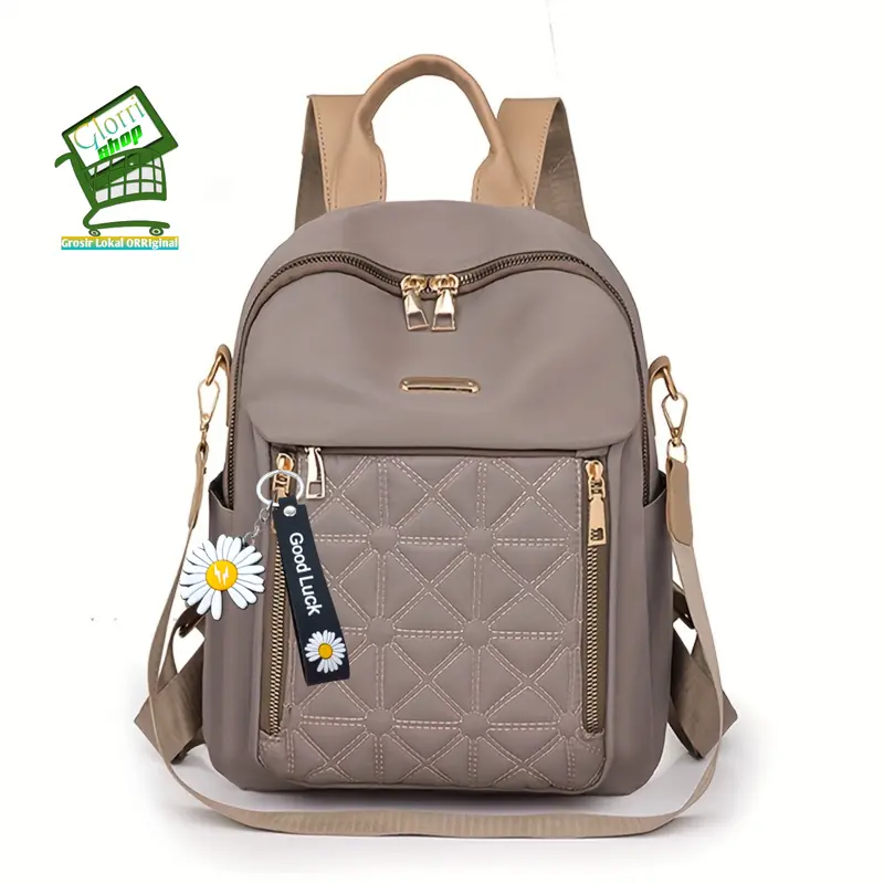 Tas Ransel Wanita Multifungsi Fashion Backpack Korea Anti Air Sekolah,  Perempuan Hitam