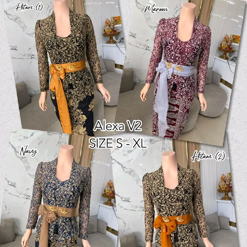 KEBAYA BROKAT ALEXA PANJANG DAN PENDEK 0