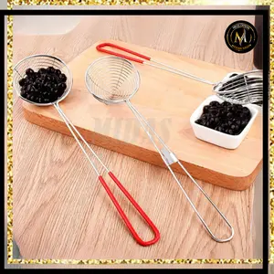 Saringan Sendok Boba - Sendok Cincau Topping Pearl Bubble Stainless Steel Anti Karat - Tanpa Bubble | Sendok Bobba 10cm | 8cm | 6cm | Termurah & Bisa COD