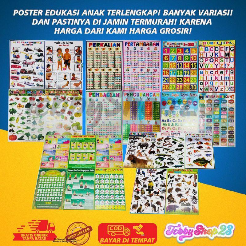 Paket 10 lembar poster edukasi anak Soft Cover 0