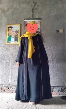 Product Review of ZARQA - Luna Gamis 2 | Abaya gamis sisesa Two Tone List Bisban Polos Muslim Turki Dewasa Remaja Lebaran terbaru 2025 Crinkle Mewah Maxi abaya santri Airflow Simple from M**y h**a 2
