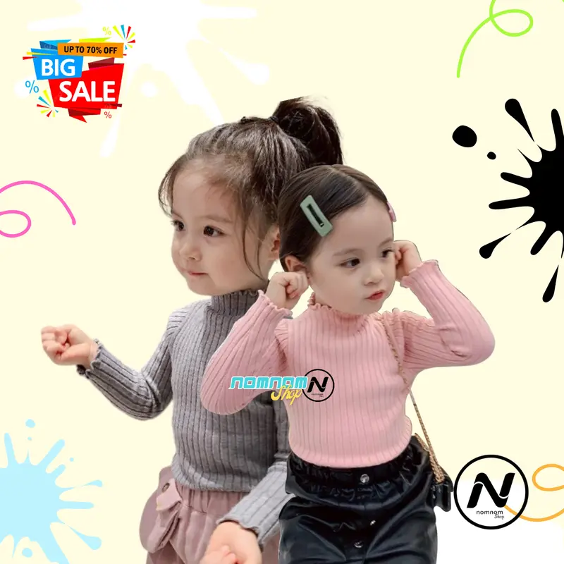 ATASAN BAJU RAJUT ANAK PEREMPUAN GAYA KOREA 1-9Th TERLARIS KOREA kids Fashion 0