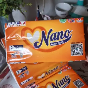 [ PAKET 10 TISSUE ] FACIAL TISSUE NANO 2ply 180 sheets / 360 helai LEMBUT HALUS Tisu