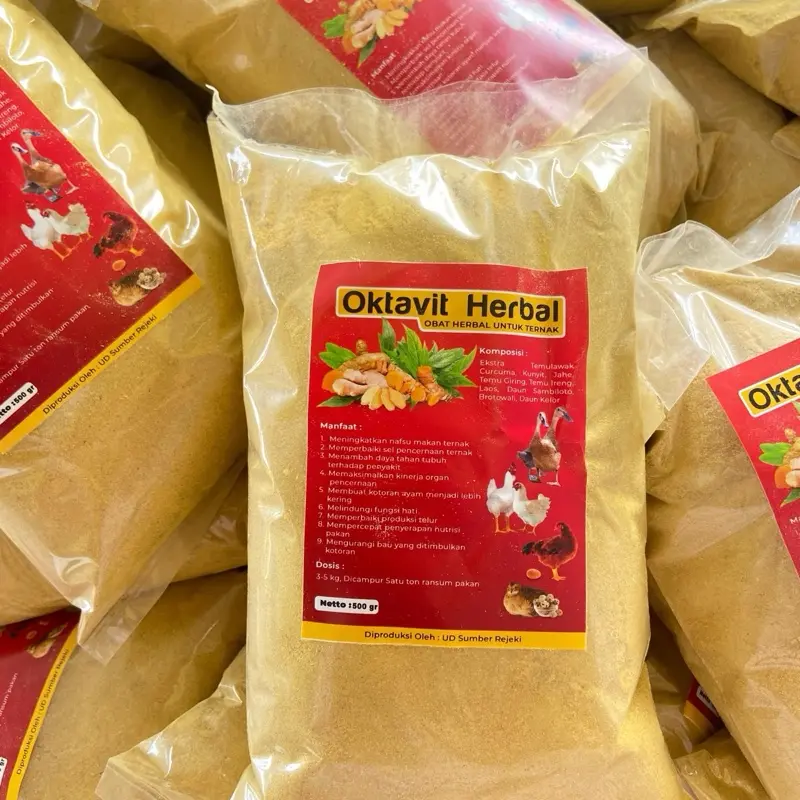 JAMU HEWAN TERNAK UNGGAS 500gr OKTAVIT HERBAL