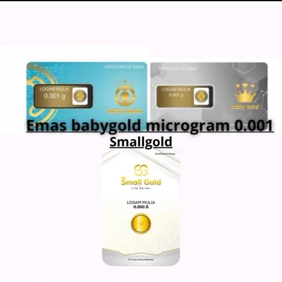 Baby gold 100pc 0.001 gram