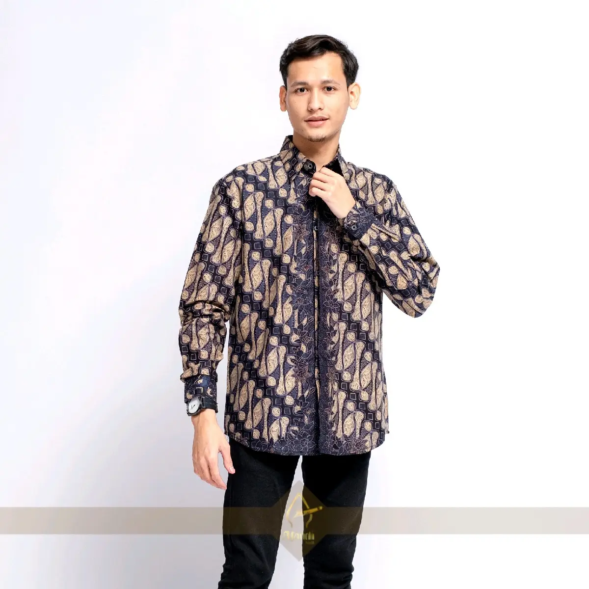 Batik Afandi Kemeja Batik Pria SOLO Motif PARANG Satrio Full Furing Katun PRIMISIMA Slim Fit