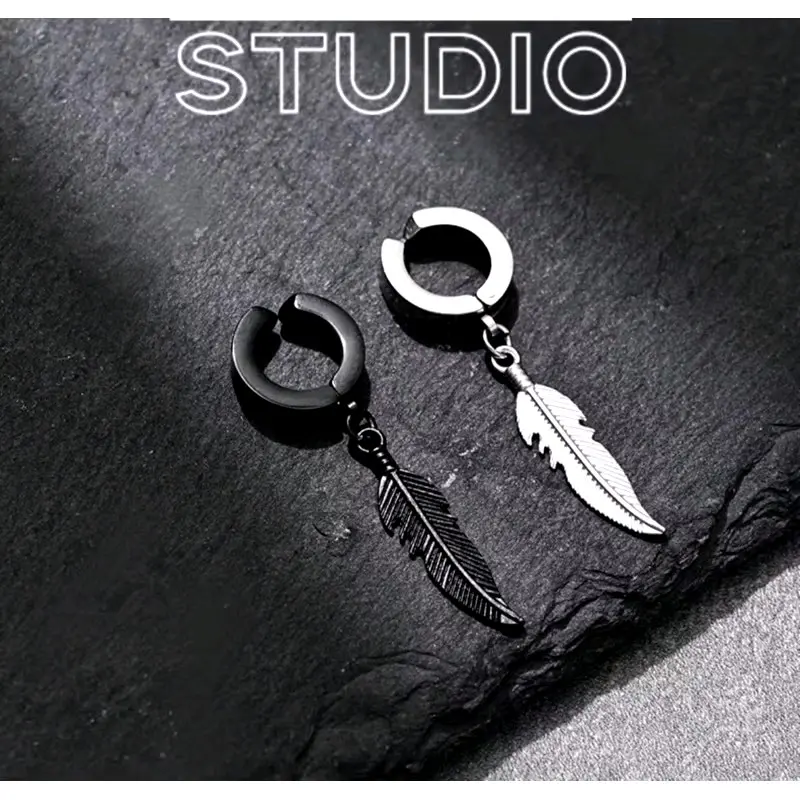 ANTING JEPIT TITANIUM MODEL LIONTIN BULU ANTING UNTUK PRIA DAN WANITA
