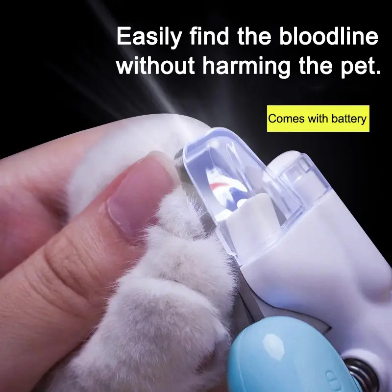 Pet Nail Clippers - LED Light Nail Trimmer for Dogs and Cats, Aesthetic Pet Grooming Tool for Home Use.