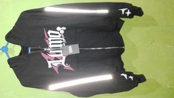 Product Review of HOODIE BOXY Menyala ZipperJAKET ZIPPER BOXY SABLON FOAMING DAN AKSEN MENYALA BLACK PING PRIA WANITA Unisex Hitam Sweater Santai from r**a 0