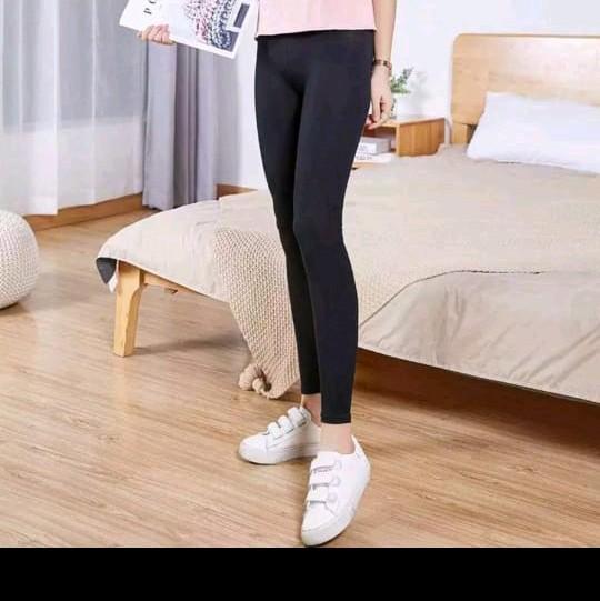 2pcs Celana Legging Wanita Kekinian, Berbahan Jersey Premium, Nyaman DiPakai Bisa CODan Panjang Hitam Dewasa 8