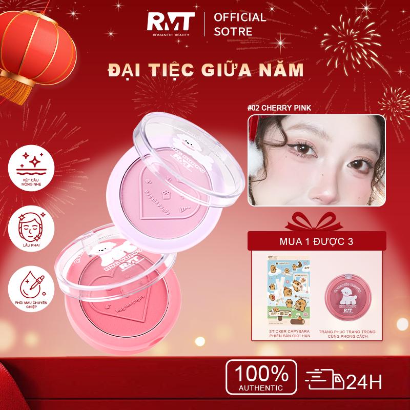   Mua 1 Tặng 1  Bảng Phấn Má Hồng Romantic Beauty Đa Sắc Màu Bichon Blush 3.8g 