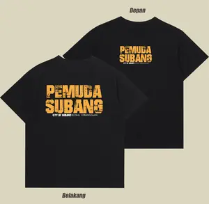 Kaos kota Subang T-shirt Pemuda Subang bahan katun combed adem lembut nyaman dipakai Hitam