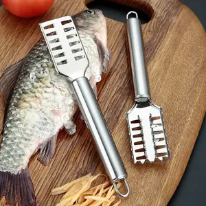 1PC Stainless Steel Fish Scale Scale Scraper Sawtooth Scraping Boning Filleting Cut Scrape Dig Maw - Fish Scale