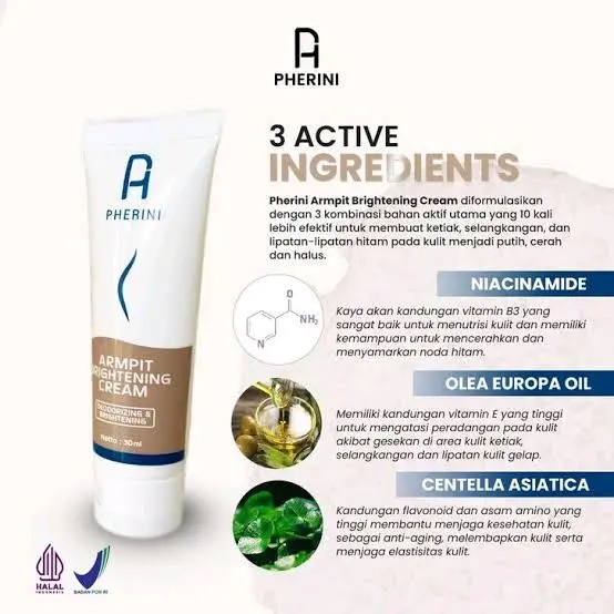 PHERINI UNDERARM Sempit Brightening Cream 30gr Cream Pencerah asli original 0