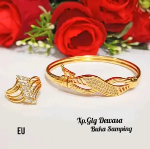 Gelang Titanium Model Bangkok Permata Zircon Free Cincin Terbaru - Bracelets earrings