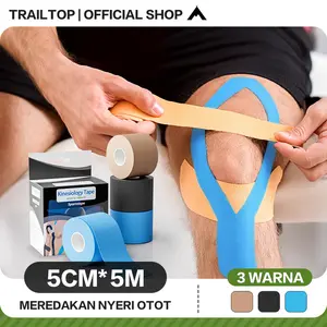 TrailTop Kinesiology Tape Isi 1pcs 5cm x 5m Kinesio Tape Ankle Taping Olahraga Otot Plester Tangan Anti Cidera