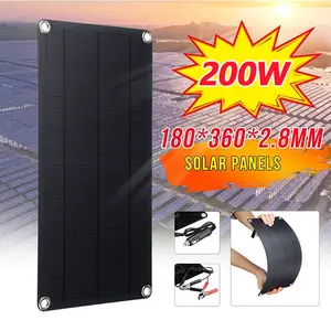 200W18V Portable Solar Panel Power Bank, Solar Panel Kit 12V