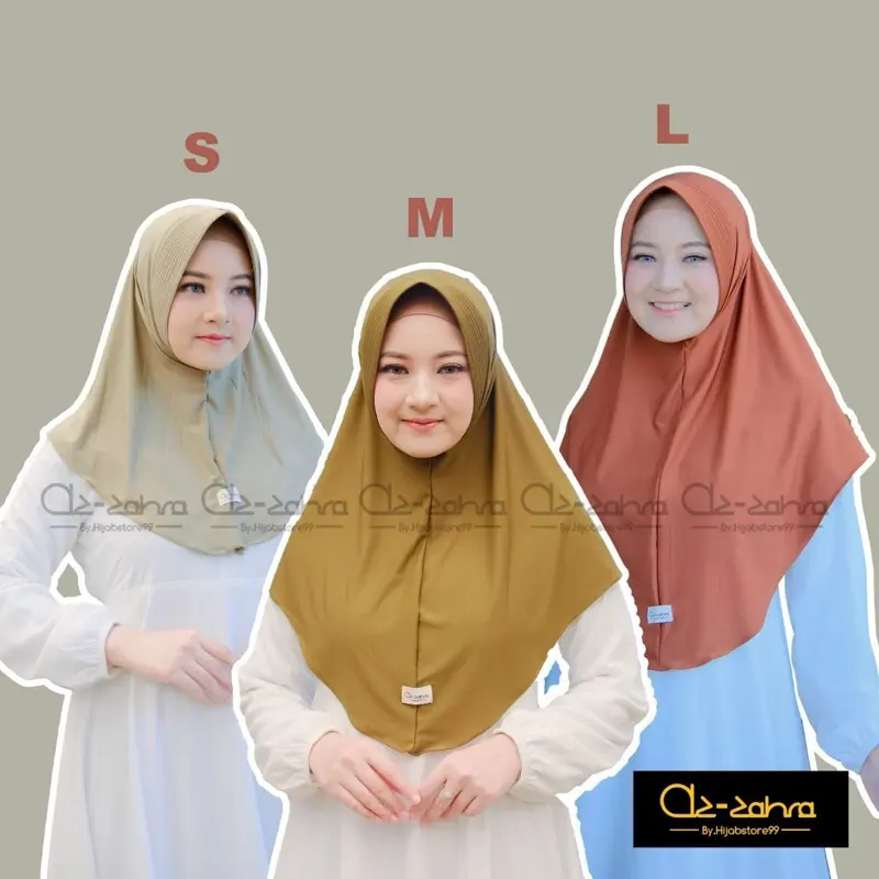 Hijab daily size (S.M.L) Kerudung Wanita Instan Muslim Bergo Cantik Nyaman Tebal
