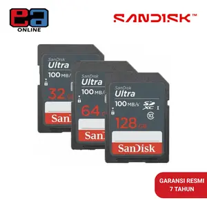 PROMO - SanDisk Ultra SDHC UHS-I 32GB / 64GB / 128GB Class 10 100MBps - DUNR Stiker Otg