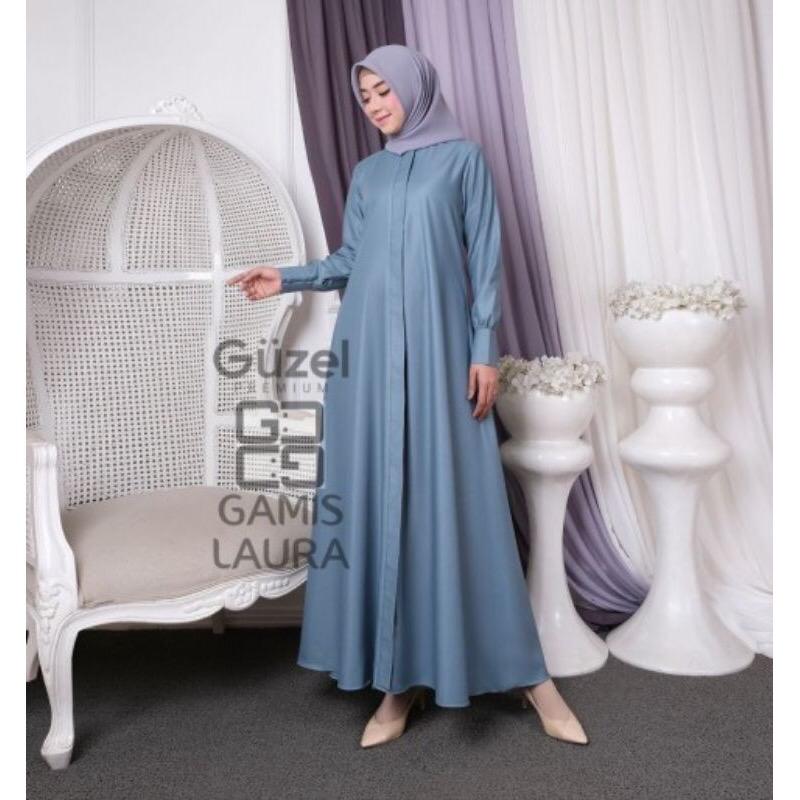 Gamis madina laura katun premium toyobo elegant Muslim Wanita 4