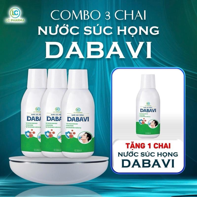 COMBO 3 CHAI NƯỚC SÚC MIỆNG DABAVI Tặng 1 chai - Làm sạch răng miệng giảm viêm lợi hôi miệng...