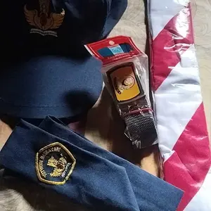 TOPI SMP BORDIR DASI PANJANG SABUK 1 SET