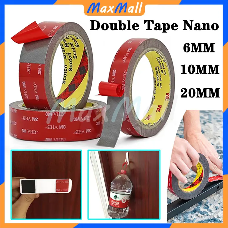 3M Doble Tape Super Kuat Acrylic Anti Air Adhesive Transparent Perekat Isolasi Serbaguna Double Tape Multifungsi Double Tape Super