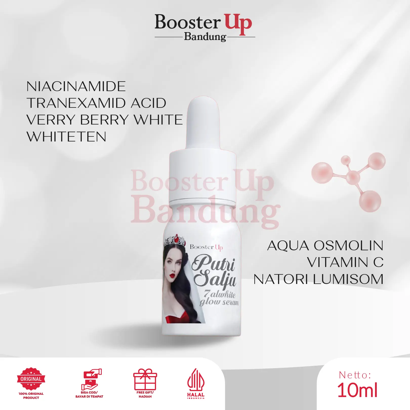 Putri Salju Glow Serum, Dracula Ultra Retinol & Ultimate Acne Serum by Booster Up | Mencerahkan & Mengatasi Flek