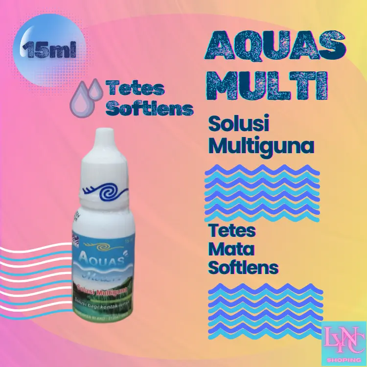 AQUAS MULTI Varian Air Softlens 60ml 120ml 15ml Cairan Eye  Lensa Tetes Soflen 3