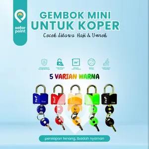 ONAT Safar Point Gembok Mini ONAT 25 mm untuk Koper & Tas Haji Umroh Bahan Besi Solid Kuat Tahan Lama Include 2 Kunci