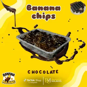 1 BOX PAKET MURAH! Kripik coklat pisang lumer 4 varian (Darkchoco matcha strawberry tiramisu) 200gr 500ml. camilan manis enak renyah asli pisang Lumajang