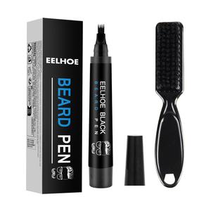 Eelhoe Kit de Pluma Rellenadora de Barba para Hombres, Lápiz para Barba Natural a Prueba de Agua para una Definición Precisa de la Barba, Aplicación Fácil para el Cuidado de la Barba